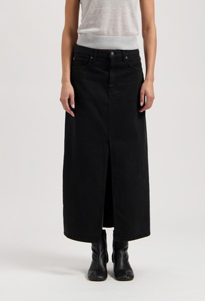 Lena Long Skirt - Nero Nero from Mud Jeans