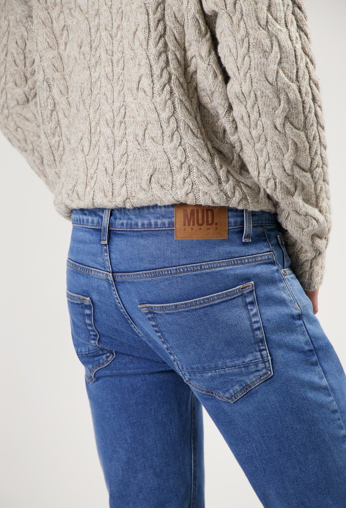 Dunn Low Tapered - Stone Vintage from Mud Jeans