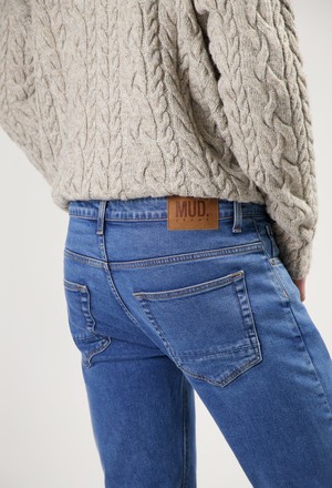 Dunn Low Tapered - Stone Vintage from Mud Jeans