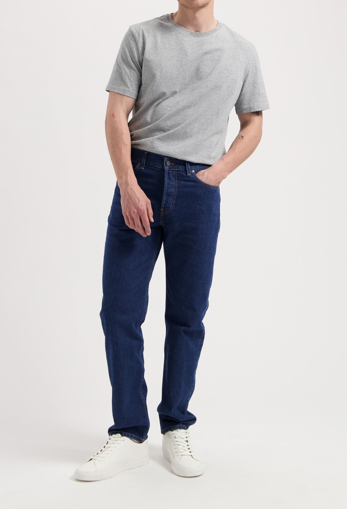 John Mid Straight - Stone Indigo from Mud Jeans