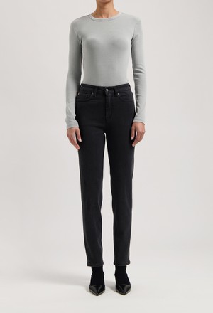 Mams High Tapered - Stone Black from Mud Jeans