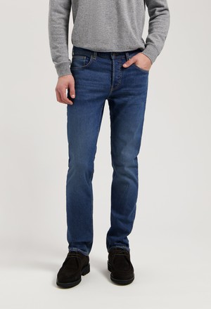 Hank Mid Tapered - Rustic Blue from Mud Jeans