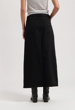 Lena Long Skirt - Nero Nero from Mud Jeans