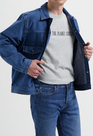 Benny Denim Jacket - Medium Stone from Mud Jeans