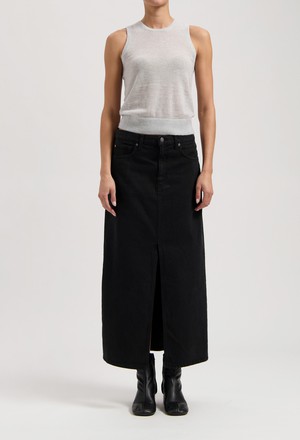 Lena Long Skirt - Nero Nero from Mud Jeans