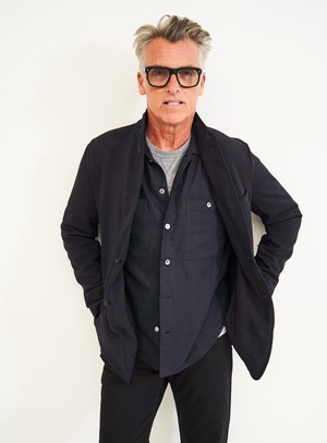 Recycled Italian Black Flannel Double Pocket Overshirt from Neem London
