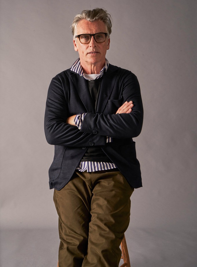 Organic Cotton Stretch Deep Neem Green Pleated Trouser from Neem London