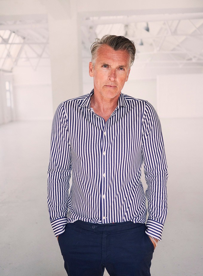 Recycled Modern City Stripe Cut Away Shirt from Neem London