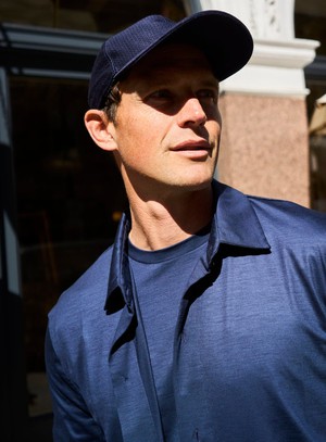 ZQ Merino Wool Steel Blue Jersey Shirt from Neem London