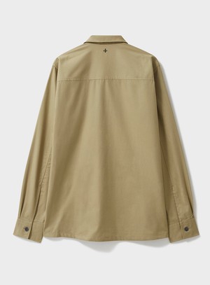 Regenerative Cotton Twill Khaki OverShirt from Neem London