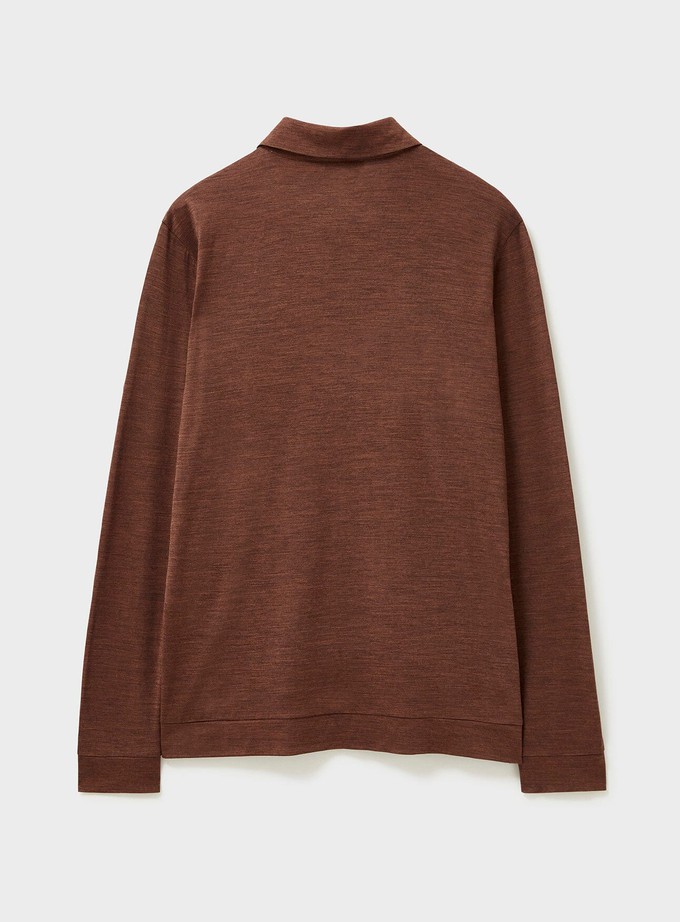 ZQ Merino Wool Jersey Hazel Long Sleeve Polo Shirt from Neem London