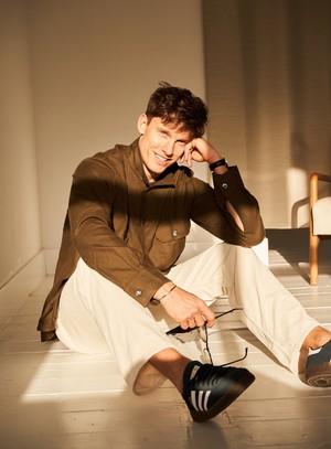 Regenerative Cotton Flannel Dorset Moss Piccadilly Overshirt from Neem London