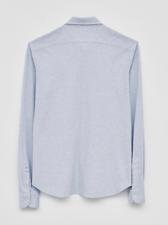 Recycled Sky Dobby Cut Away Shirt from Neem London