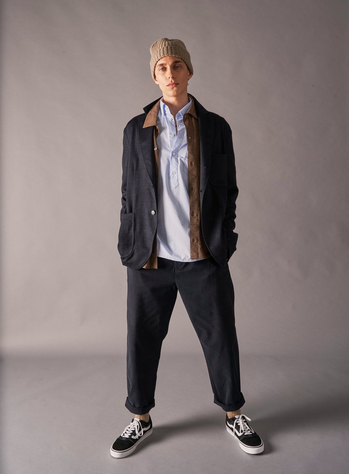 Regenerative Cotton Poplin Sky Modern Button-down Shirt from Neem London