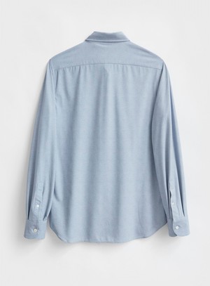 Recycled Italian Sky Twill Print Comfort Shirt from Neem London