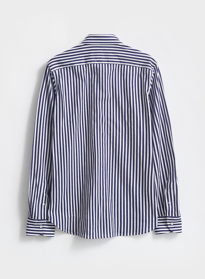 Recycled Modern City Stripe Cut Away Shirt from Neem London