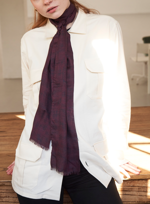 Biodegradable Italian Tencel Burgundy Plain Neck Scarf from Neem London