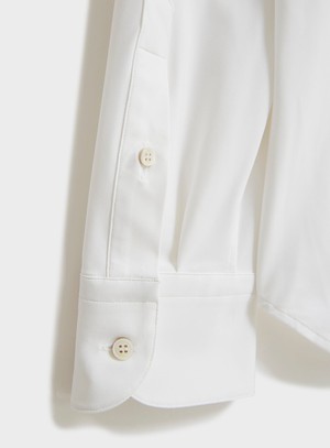 Recycled Italian White Cut Away Comfort Shirt from Neem London