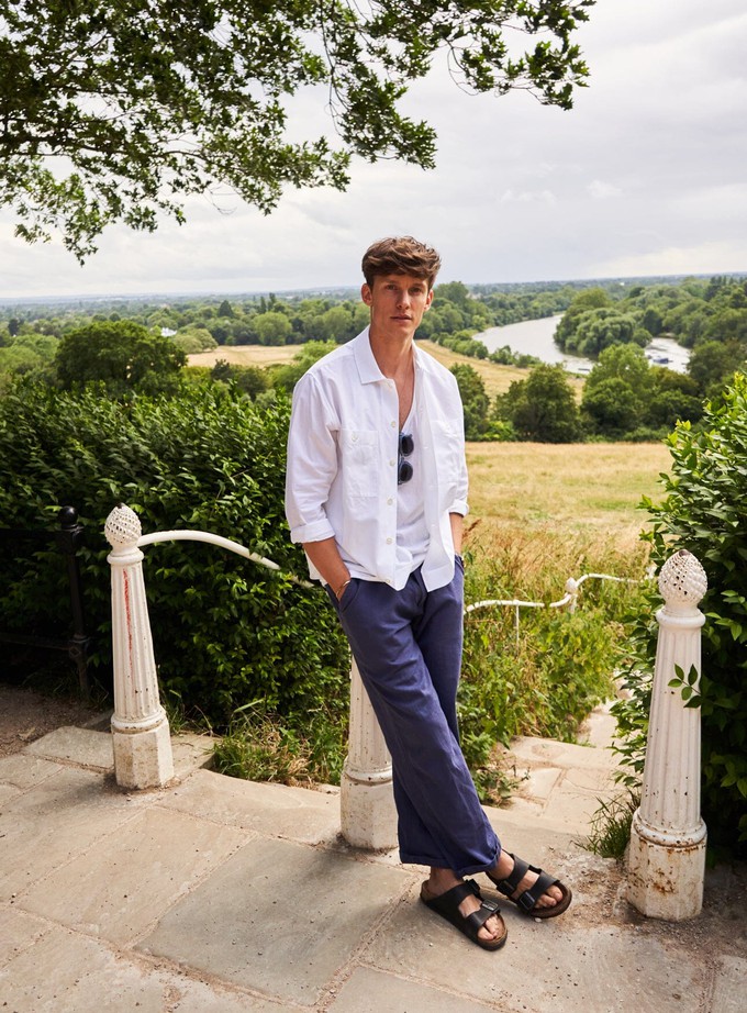 Recycled Italian White Double Pocket Shirt from Neem London