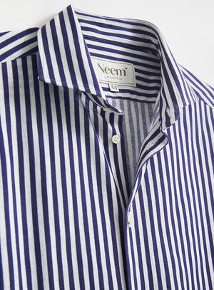 Recycled Modern City Stripe Cut Away Shirt from Neem London