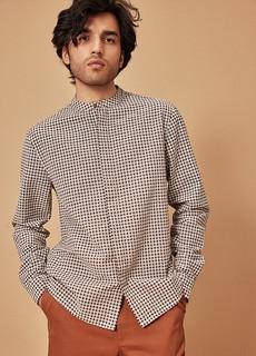 Checkered Mandarin Shirt via No Nasties