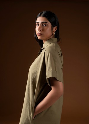 Olive Shirt Dress from No Nasties