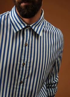 Cobalt Stripe Everyday Shirt via No Nasties