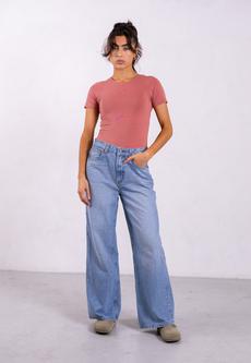 Organic Cotton Crew T-Shirt, Pink Rose via Not Basics