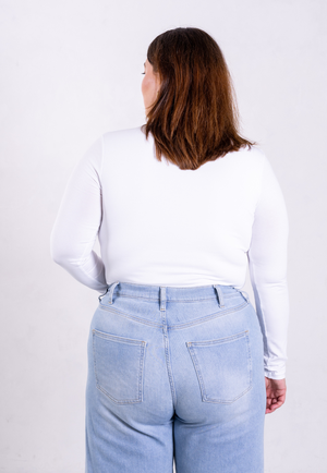 Organic Cotton Crew Long Sleeve T-Shirt, White from Not Basics