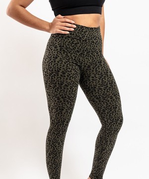 ADULT All Day Leopard Print Leggings I Moss from Orbasics