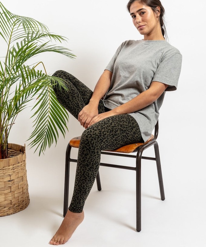 ADULT All Day Leopard Print Leggings I Moss from Orbasics