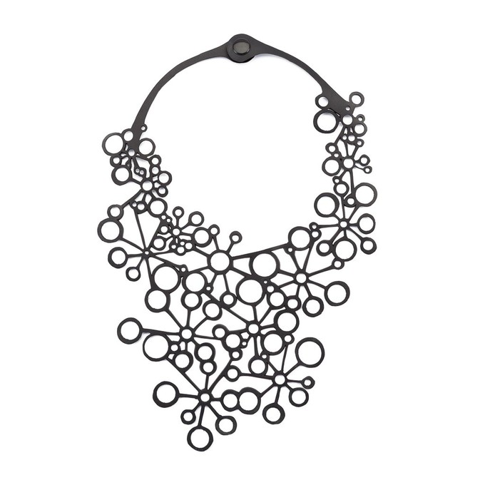 Octa Handcraft Black Statement Necklace from Paguro Upcycle
