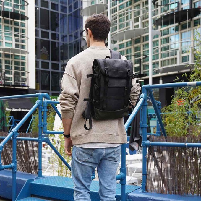 Colonel Vegan Water Resistant Backpack with Laptop Compartment from Paguro Upcycle