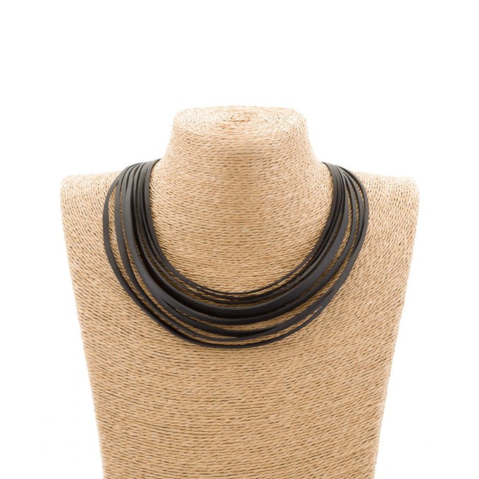 Carter Layered Recycled Rubber Necklace from Paguro Upcycle