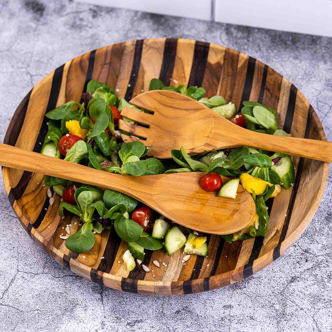 Upcycled Eco Friendly Wooden Salad Servers from Paguro Upcycle Upcycled Eco Friendly Wooden Salad Servers from Paguro Upcycle