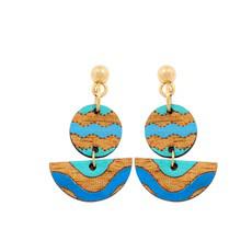 Ada & Cecek Recycled Wood Earrings via Paguro Upcycle