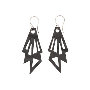Cubism Recycled Rubber Geometric Earrings from Paguro Upcycle