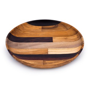 Premium Upcycled End Grain Wooden Serving Plate (2 Patterns) from Paguro Upcycle