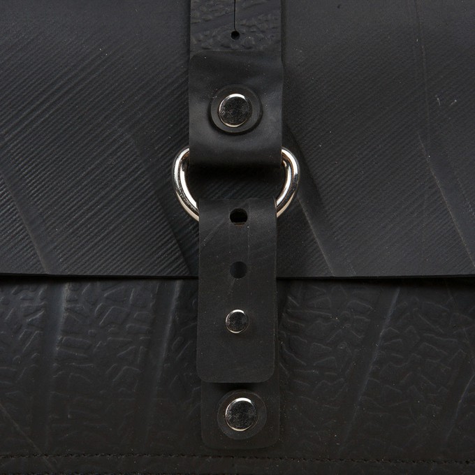 Reina Black Vegan Handbag from Paguro Upcycle