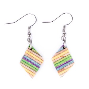 Kite Recycled Skateboard Dangle Earrings from Paguro Upcycle