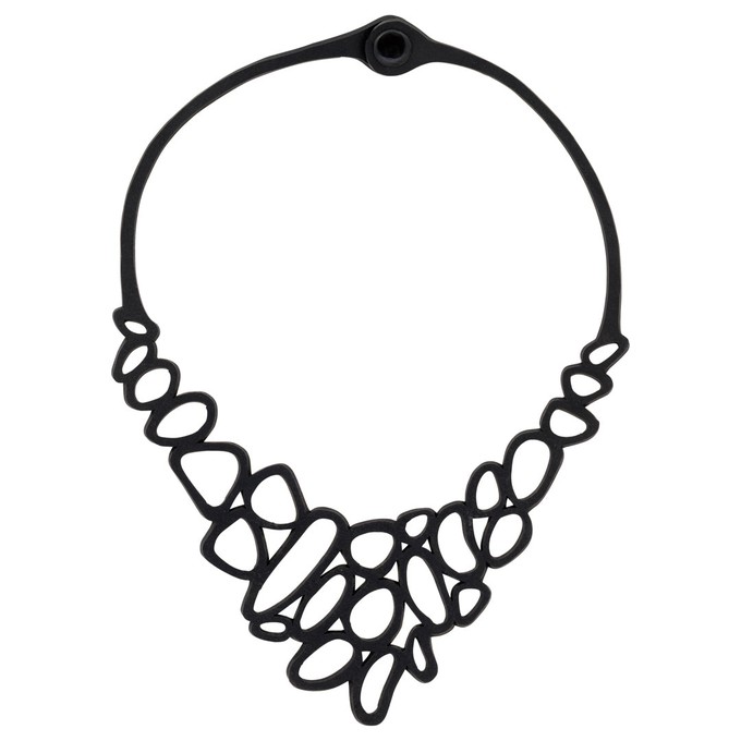 Pebble Statement Recycled Rubber Necklace from Paguro Upcycle