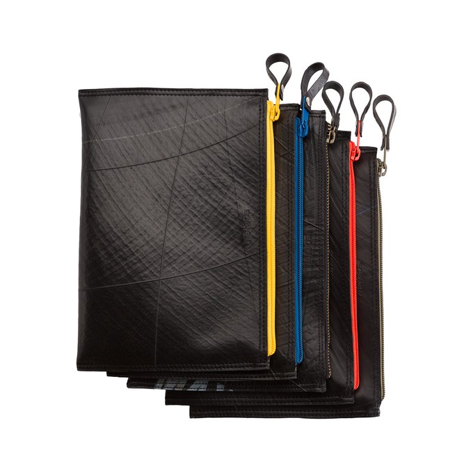 Lewis Essential Medium Flat Vegan Pouch - Eco Travel Pouch from Paguro Upcycle