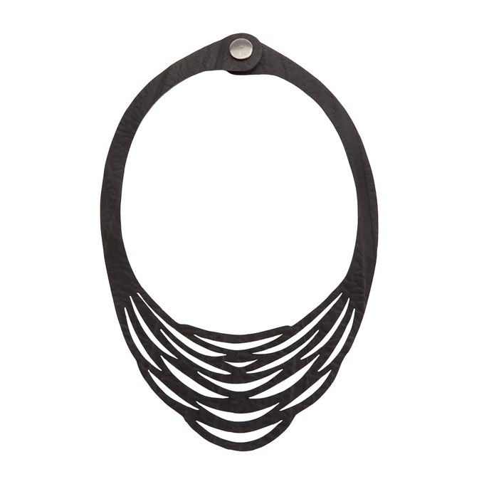 Autumn Vegan Rubber Statement Necklace from Paguro Upcycle