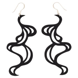 Tamara Statement Art Deco Rubber Earrings from Paguro Upcycle