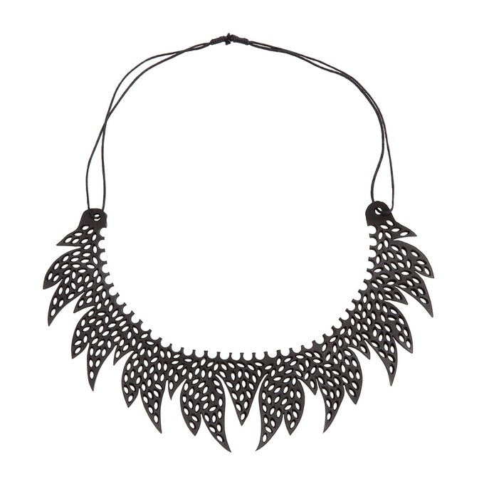 Upcycled Sunburst Inner Tube Necklace - Eco Jewelry from Paguro Upcycle