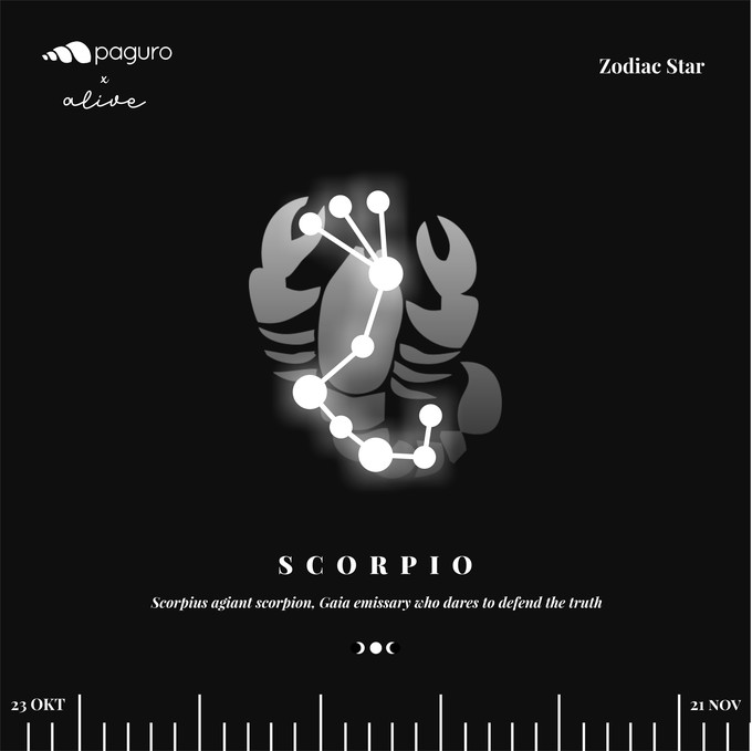 Scorpio Zodiac Sign Sustainable Necklace from Paguro Upcycle
