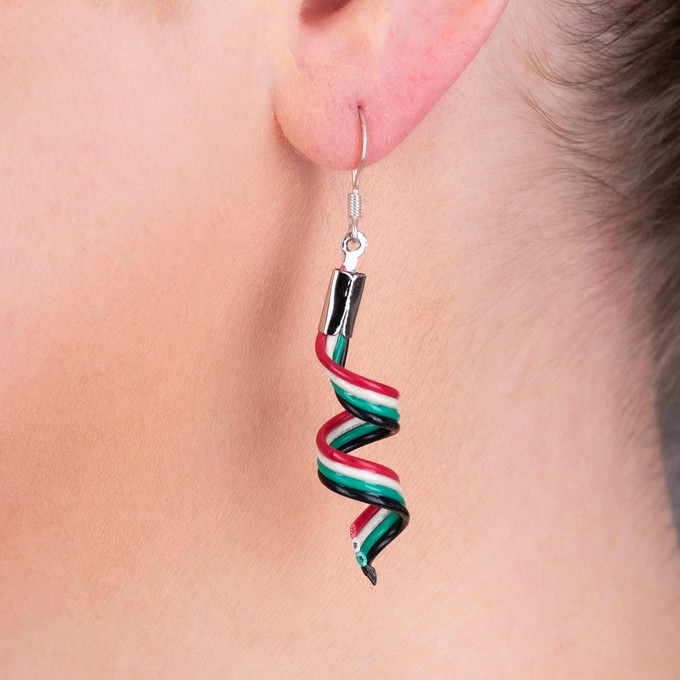 Streamer Upcycled Electrical Wire Earrings from Paguro Upcycle