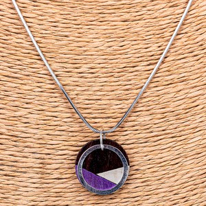 Conture Recycled Wood Silver Necklace (6 Colours available) from Paguro Upcycle