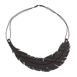 Angel Upcycled Inner Tube Feather Necklace from Paguro Upcycle