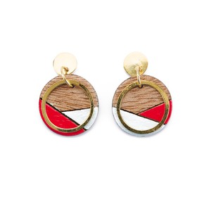 Conture Recycled Wood Gold Plated Earrings (4 Colours Available) from Paguro Upcycle